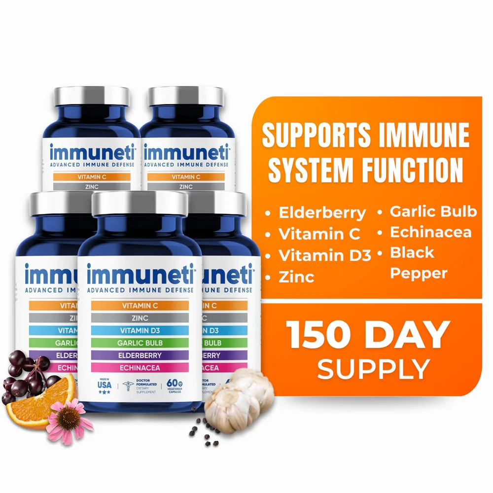 Immuneti Nutrition 6-in-1 Advanced Immune Support — 5 Bottles