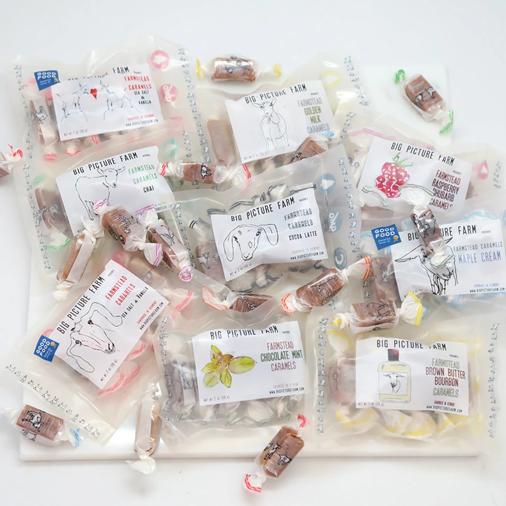 Big Picture Farm Sea Salt & Vanilla Caramel Pocket Pack — 7 caramels · single pocket pack