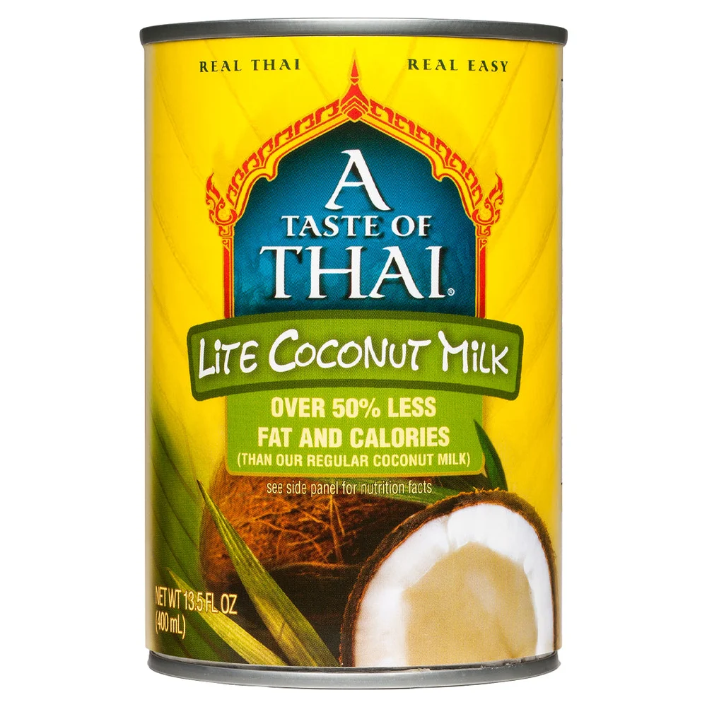 A Taste of Thai Lite Coconut Milk — Unsweetened Coconut Cooking Milk, 13.5 fl oz, Single Can