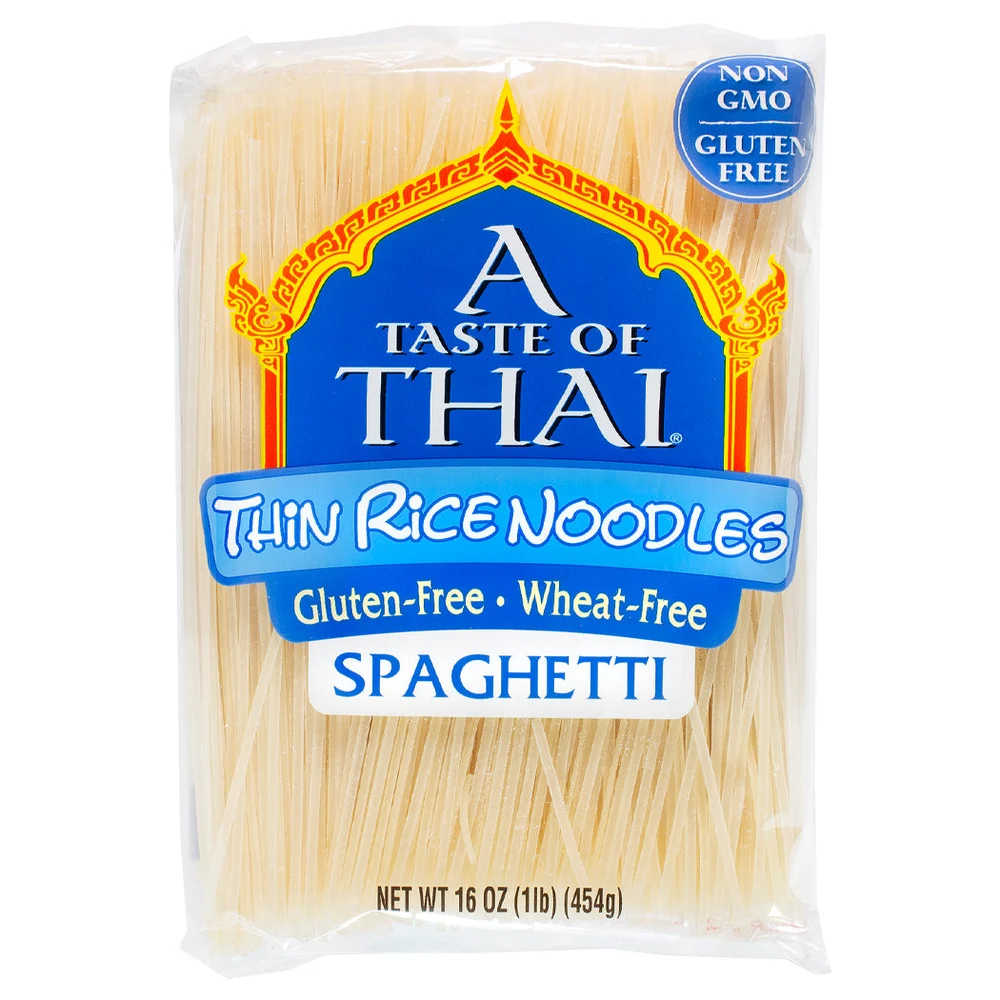 A Taste of Thai Thin Rice Noodles — 16 oz, single box